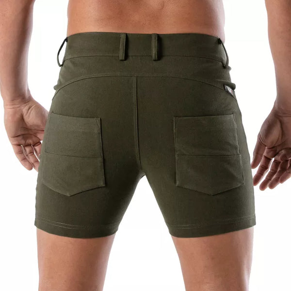 Khakifarbene Patriot Chino-Shorts von TOF Paris – Ansicht 3