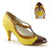 PEACH-03 Pumps Gelb | Pin Up Couture