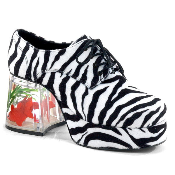 PIMP-02 Plateau Pumps Zebra | Funtasma SALE