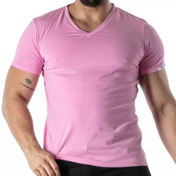 Pinkes Colorful-T-Shirt von TOF Paris – Ansicht 2