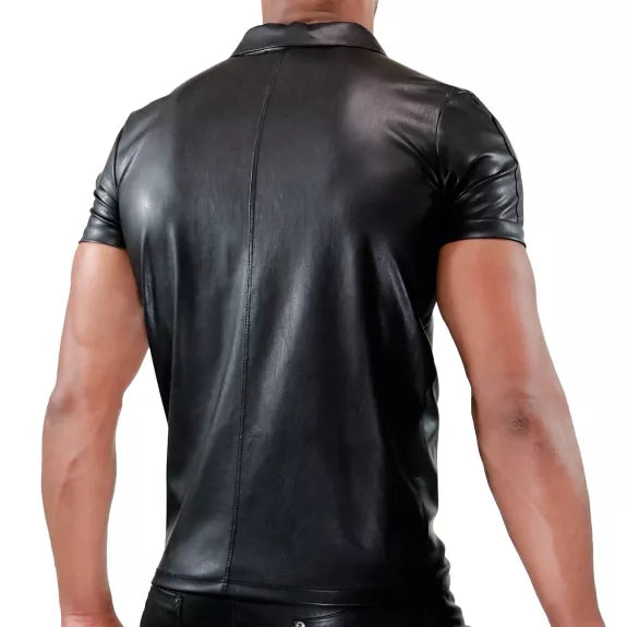 Polo-Shirt, Schwarz mit edlem Glanz - sexy & hauteng | TOF Paris