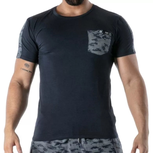 Blaues T-Shirt von TOF Paris – Ansicht 3