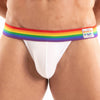 Jockstrap Herren Pride Weiß - Bunter Bund, Perfekter Sitz | TOF Paris