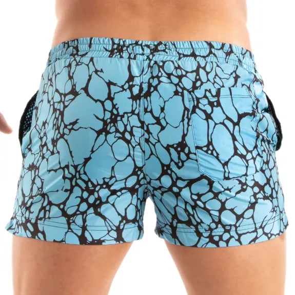 Herren Badeshorts Blau mit Innenslip & seitlichen Taschen | TOF Paris