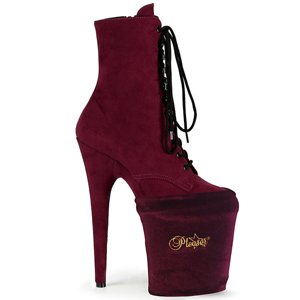 PSP Burgundy Velvet Plateau-Schuhschoner (1 Paar) | Pleaser
