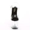 RADIANT-708 Plateau Sandaletten - Schwarz/Klar | Pleaser