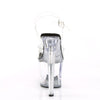 RADIANT-708 Plateau Sandaletten - Schwarz/Klar | Pleaser