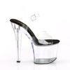 RADIANT-708 Plateau Sandaletten - Schwarz/Klar | Pleaser