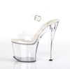 RADIANT-708 Plateau Sandaletten - Weiß/Klar | Pleaser