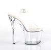 RADIANT-708 Plateau Sandaletten - Weiß/Klar | Pleaser