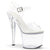 RADIANT-708 Plateau Sandaletten - Weiß/Klar | Pleaser