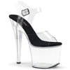 RADIANT-708 Plateau Sandaletten - Schwarz/Klar | Pleaser