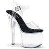 RADIANT-708 Plateau Sandaletten - Schwarz/Transparent | Pleaser