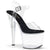 RADIANT-708 Plateau Sandaletten - Schwarz/Klar | Pleaser