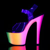 RAINBOW-308UV Plateau Sandaletten Mehrfarbig UV | Pleaser