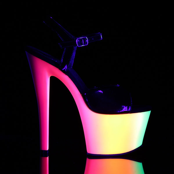 RAINBOW-309UV Plateau Sandaletten Mehrfarbig UV | Pleaser
