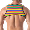 Herren Harness Rainbow - Bunter Stretch Komfort mit D-Ringen | TOF Paris