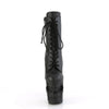 RAPTURE-1020 Plateau Stiefeletten - Schwarz Matt Totenkopf von Pleaser – Ansicht 2