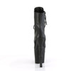 RAPTURE-1020 Plateau Stiefeletten - Schwarz Matt Totenkopf von Pleaser – Ansicht 4