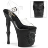 RAPTURE-808 Plateau Sandaletten Transparent/Schwarz Totenkopf von Pleaser