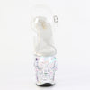 RAPTURE-808HT Plateau Sandaletten Transparent Totenkopf von Pleaser – Ansicht 2