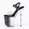 RAPTURE-808T-1 Plateau Sandaletten Transparent/Schwarz Totenkopf von Pleaser – Ansicht 3
