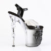 RAPTURE-808T-1 Plateau Sandaletten Transparent/Schwarz Totenkopf von Pleaser – Ansicht 5