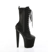 RAZZLE-1040WR Plateau Stiefeletten - Schwarz Matt Krokodilmuster | Pleaser