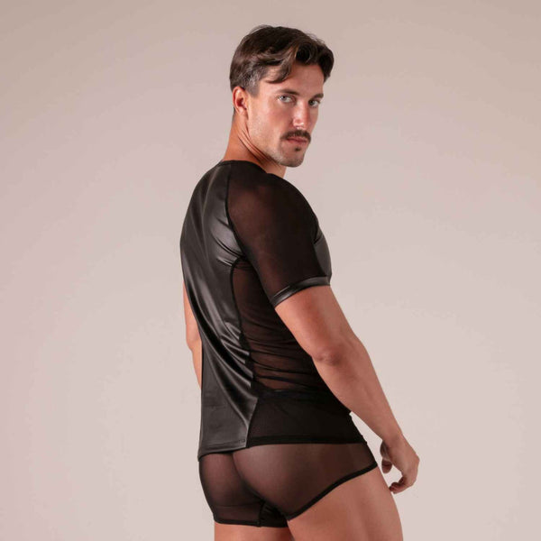 Rebel T-Shirt Schwarz von Absolu Male – Ansicht 2