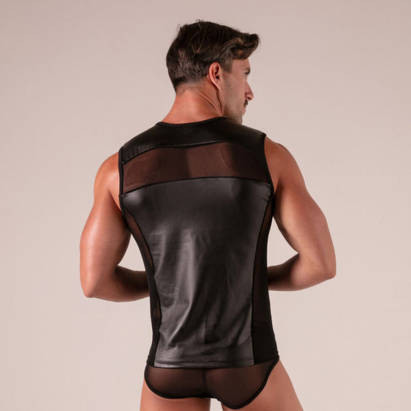Rebel Tanktop Schwarz von Absolu Male – Ansicht 6