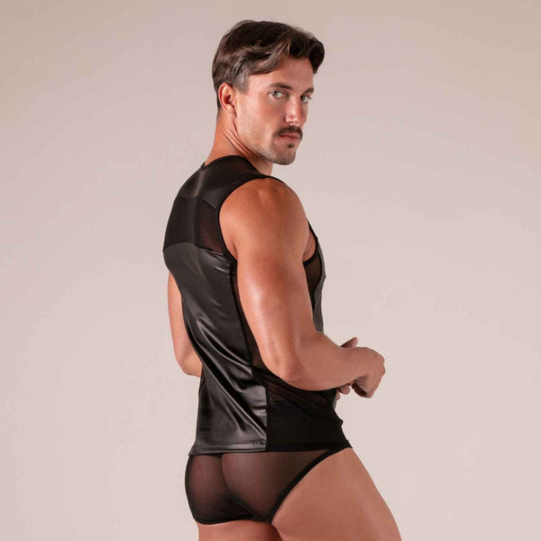 Rebel Tanktop Schwarz von Absolu Male – Ansicht 5