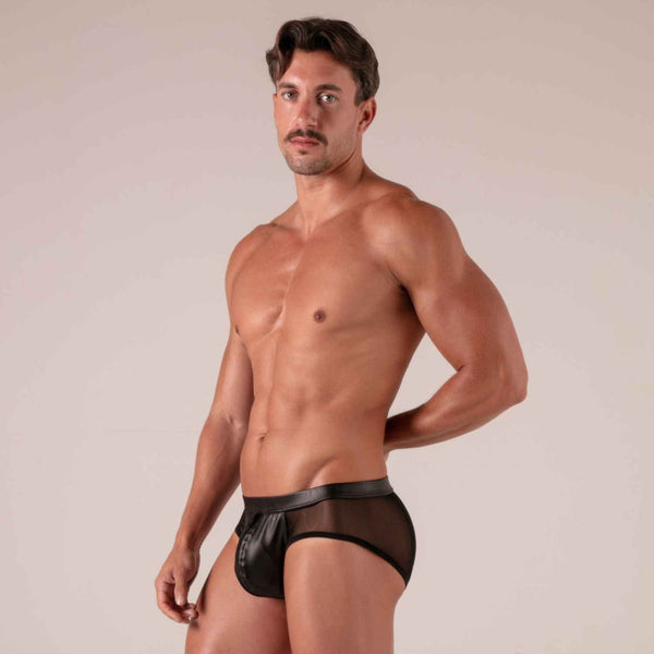 Rebel Slip mit Reißverschluss Schwarz von Absolu Male