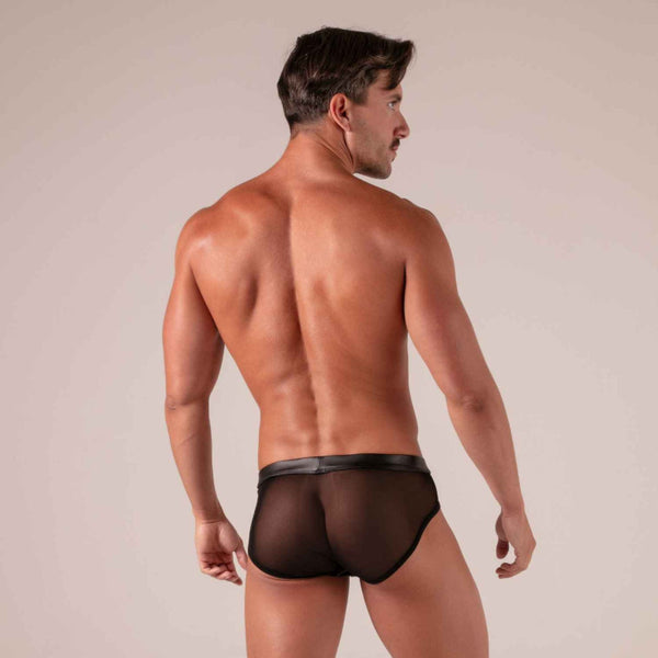 Rebel Slip mit Reißverschluss Schwarz von Absolu Male – Ansicht 7