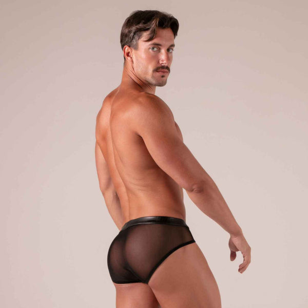 Rebel Slip mit Reißverschluss Schwarz von Absolu Male – Ansicht 6