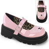 RENEGADE-56 Plateau Schuhe - Rosa Lack | DemoniaCult