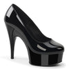 REVEL-685 Plateau Pumps Schwarz Lack von Pleaser Pink Label