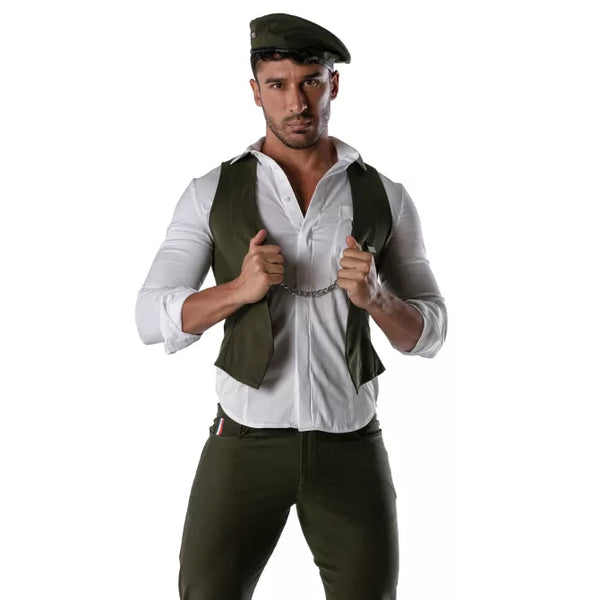 Reversible beret - White and khaki – Ansicht 28