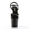 REVOLVER-709 Plateau Sandaletten Schwarz Lack | Pleaser