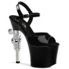 REVOLVER-709 Plateau Sandaletten Schwarz Lack | Pleaser