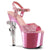 REVOLVER-709G Plateau Sandaletten Baby Pink Glitzer | Pleaser