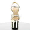 REVOLVER-709G Plateau Sandaletten Gold Glitzer | Pleaser
