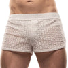 Weißes verführerisches Shorts Modell mit körperbetontem Schnitt | TOF Paris
