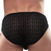 Herren Slip Stretch-Spitze, Low Waist mit Komfort-Bund, Schwarz | TOF Paris