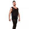 Schwarzes transparentes Tanktop aus elastischer Spitze von TOF Paris – Ansicht 2