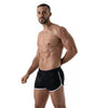 Blauer sportiver Badeslip mit kontrastreichen Details von TOF Paris – Ansicht 4