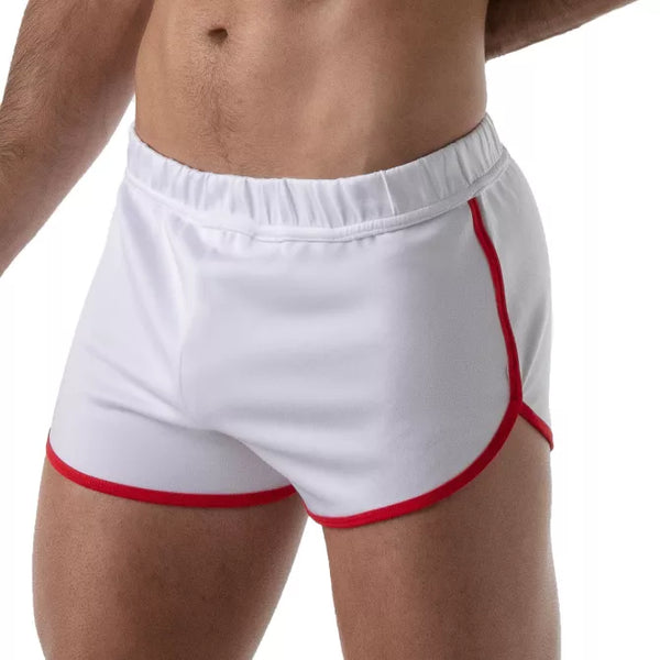 Weißes verführerisches Sportshort mit innovativem Frontbereich von TOF Paris