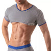 Blaues Sailor-Crop-Top von TOF Paris – Ansicht 2