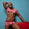 Crop Top Herren, Rot - Sexy Matrosen-Design mit Streifenmuster | TOF Paris