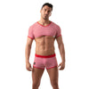 Crop Top Herren, Rot - Sexy Matrosen-Design mit Streifenmuster | TOF Paris