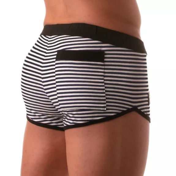 Herren Mini Shorts, Schwarz - Sexy, nautisch inspiriert & figurbetont | TOF Paris